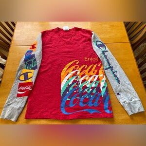 Champion & Coca Cola vintage long sleeve collaboration piece size small